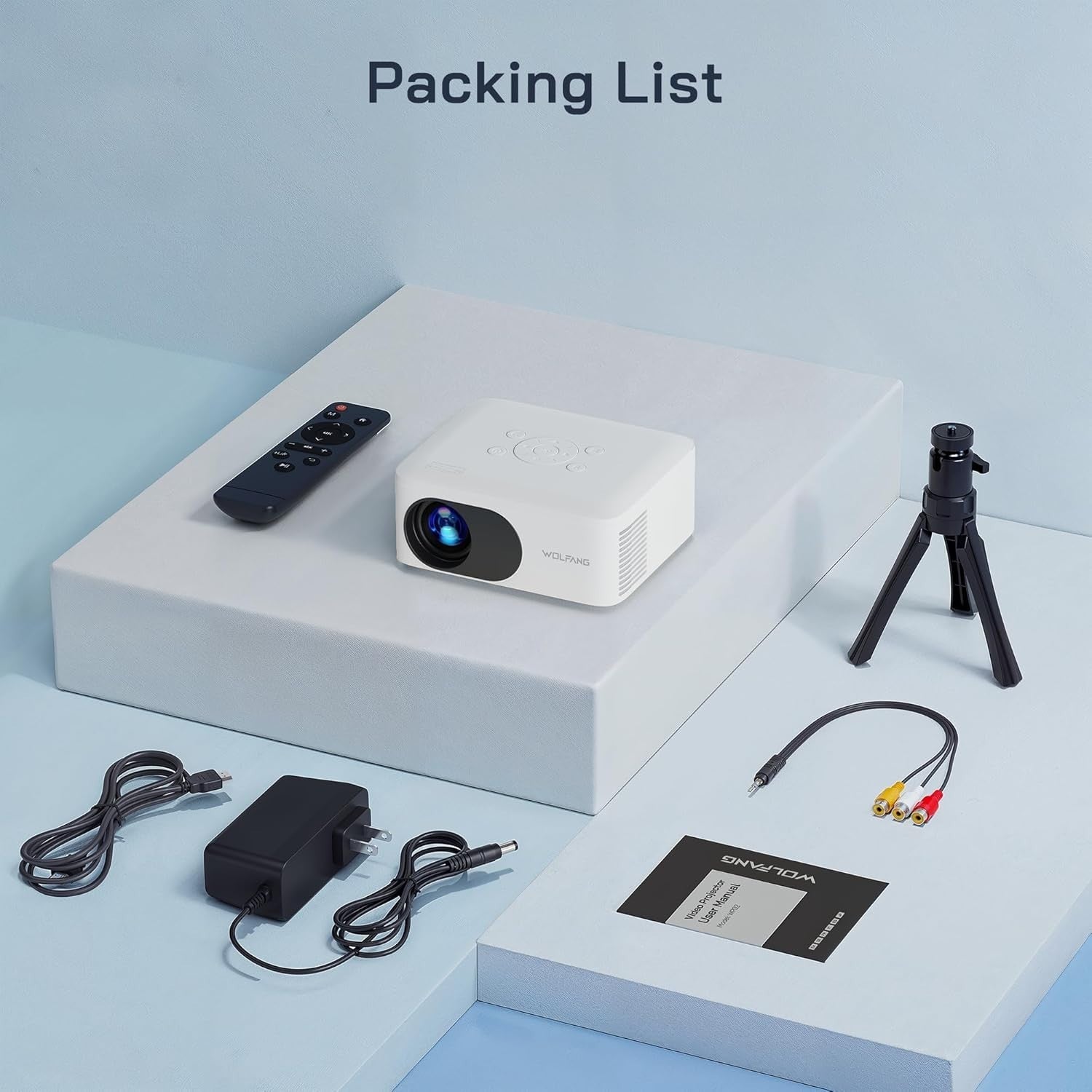 1080P Mini Projector with Tripod Portable HDMI USB Phone PC 7500L