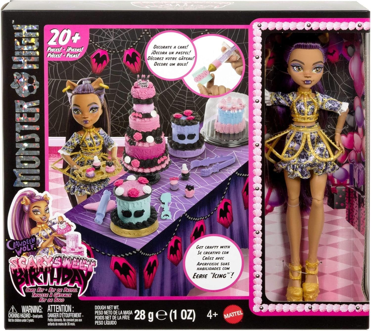 Birthday Cake Decorating Doll Playset 20+ Accessories Icing Kit