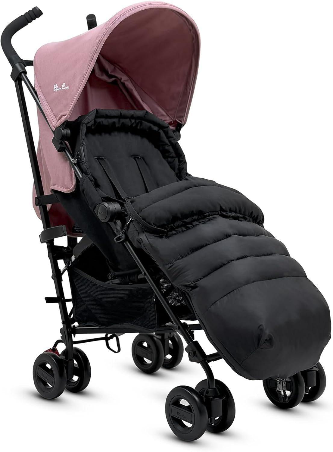 Lightweight Travel Pushchair with Footmuff Umbrella Fold Newborn–4Y 22kg Pink