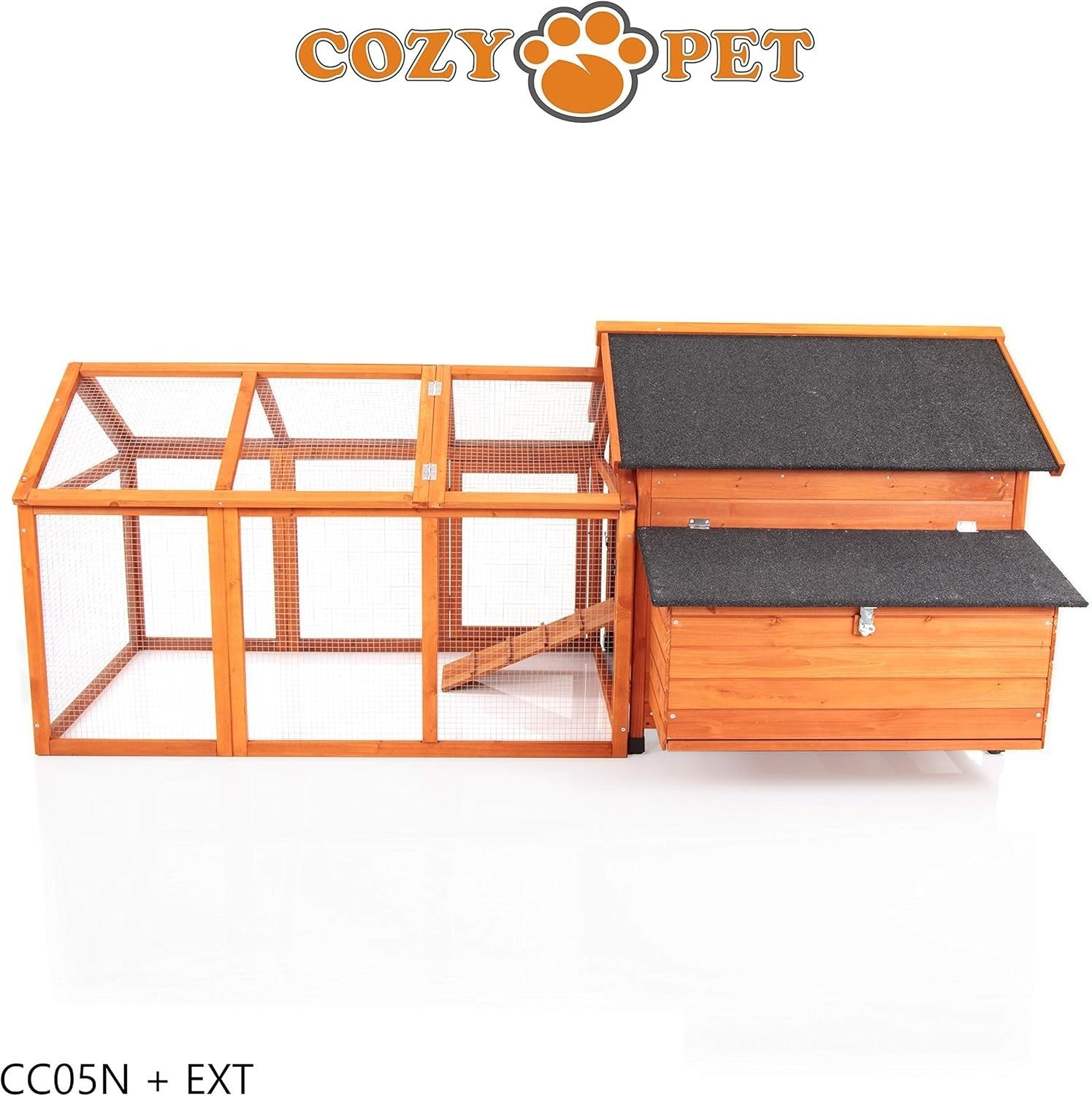 Extra Large Chicken Coop with Run Wooden Hen House Nest Boxes 12 Birds