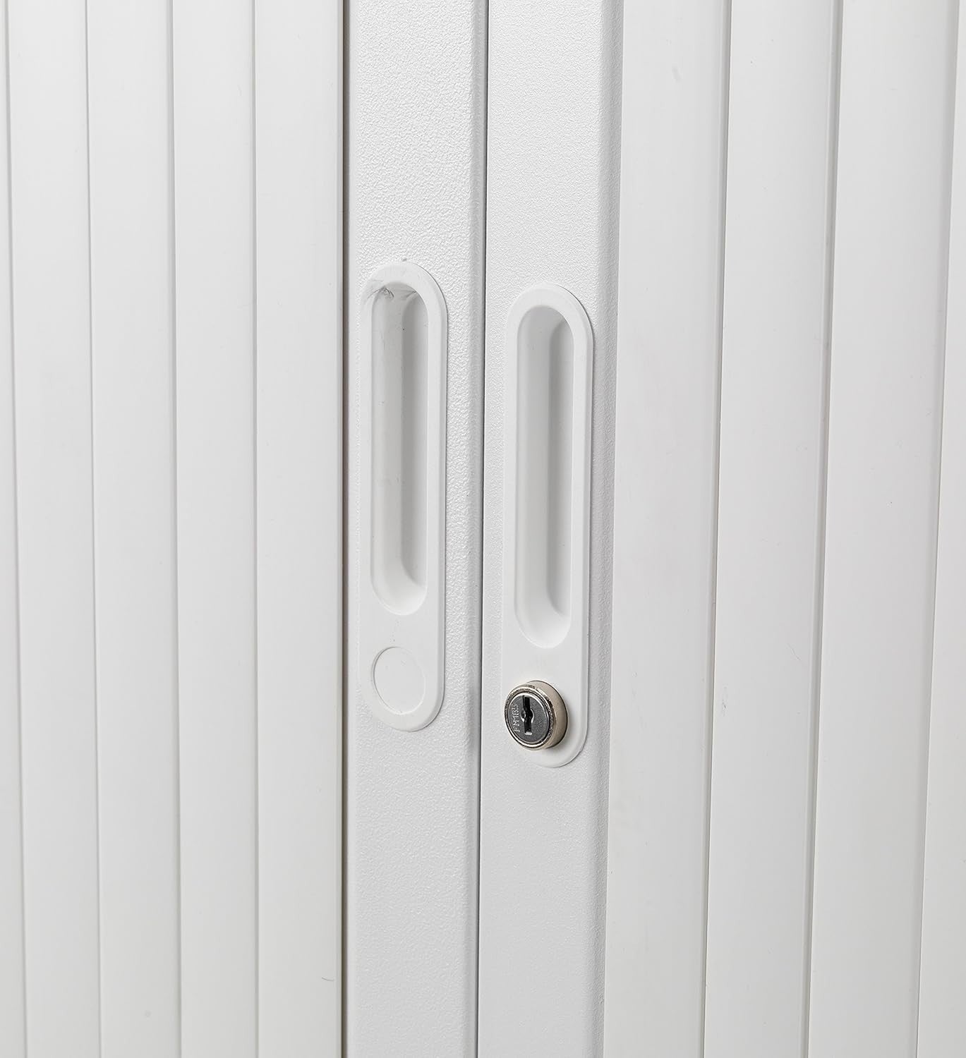 Metal Storage Cabinet Lockable with Adjustable Shelves & 50kg Load – White