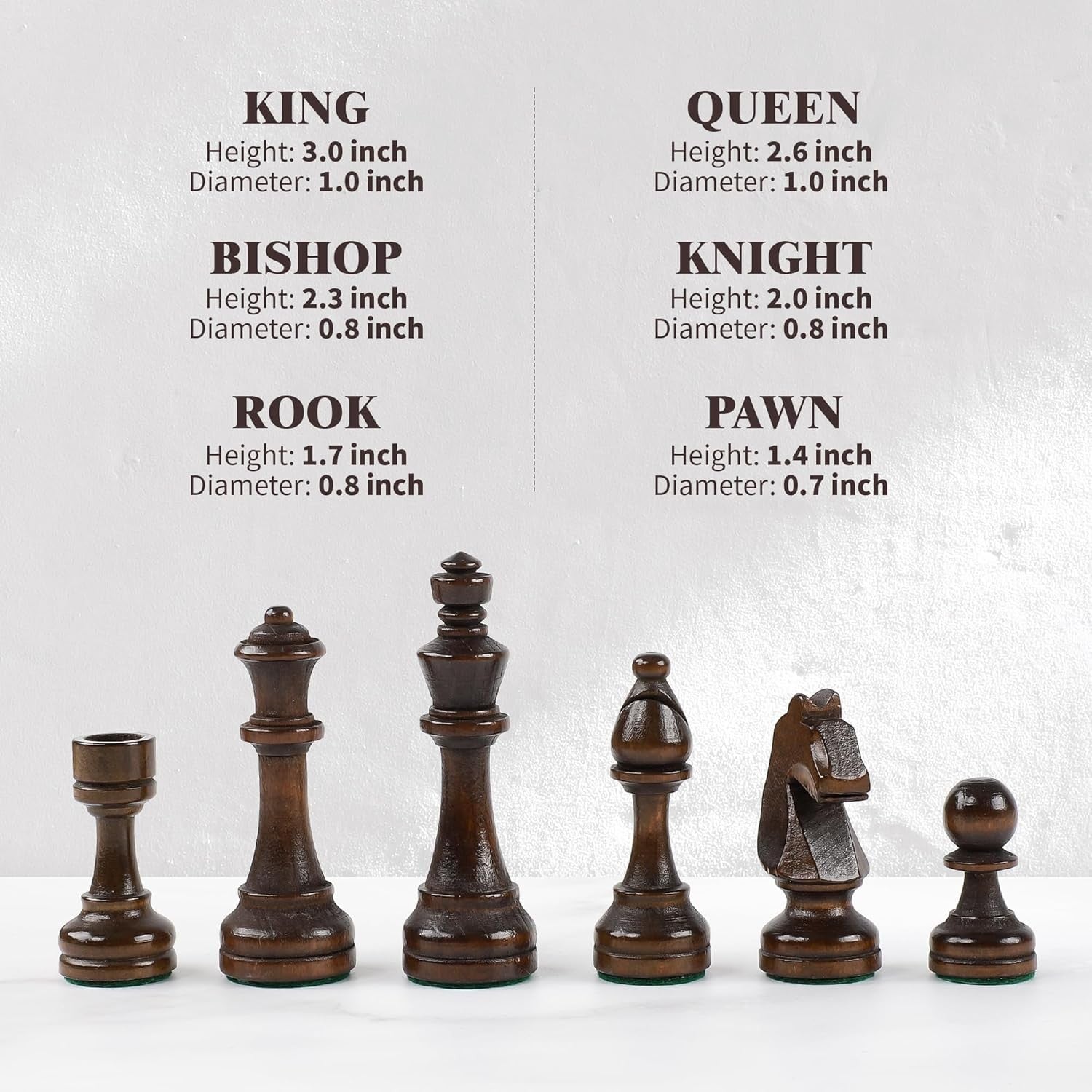 Premium Walnut Magnetic Chess Set 13” With Drawer, Staunton Pieces, 2-in-1 Board