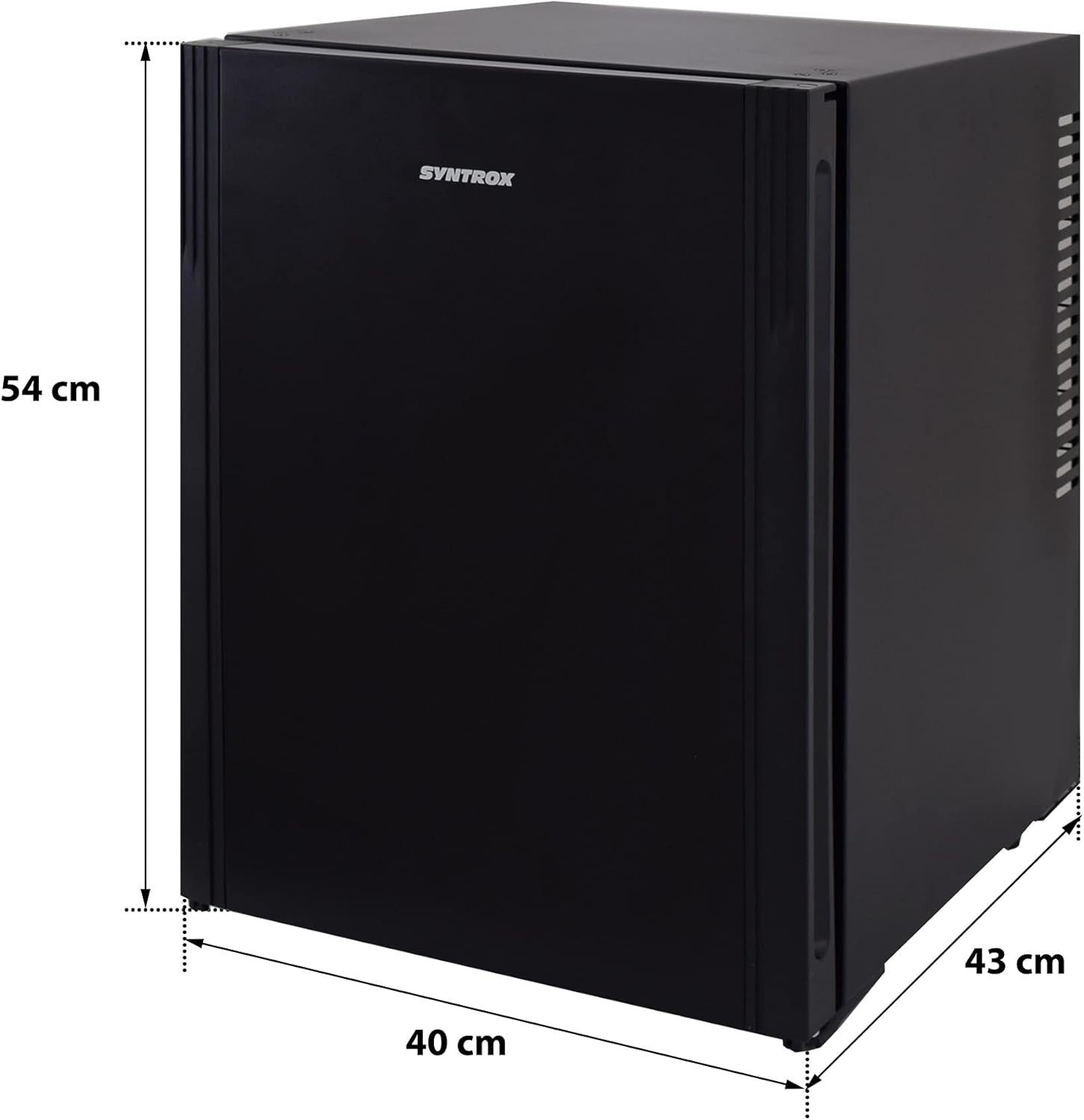 Mini Fridge Blue 40L Compact Glass Door LED Noiseless Energy Saving Cooler