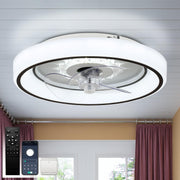 Jenvkoil 11"" Modern Ceiling Fan with LED Light, Remote & App, 6-Speed