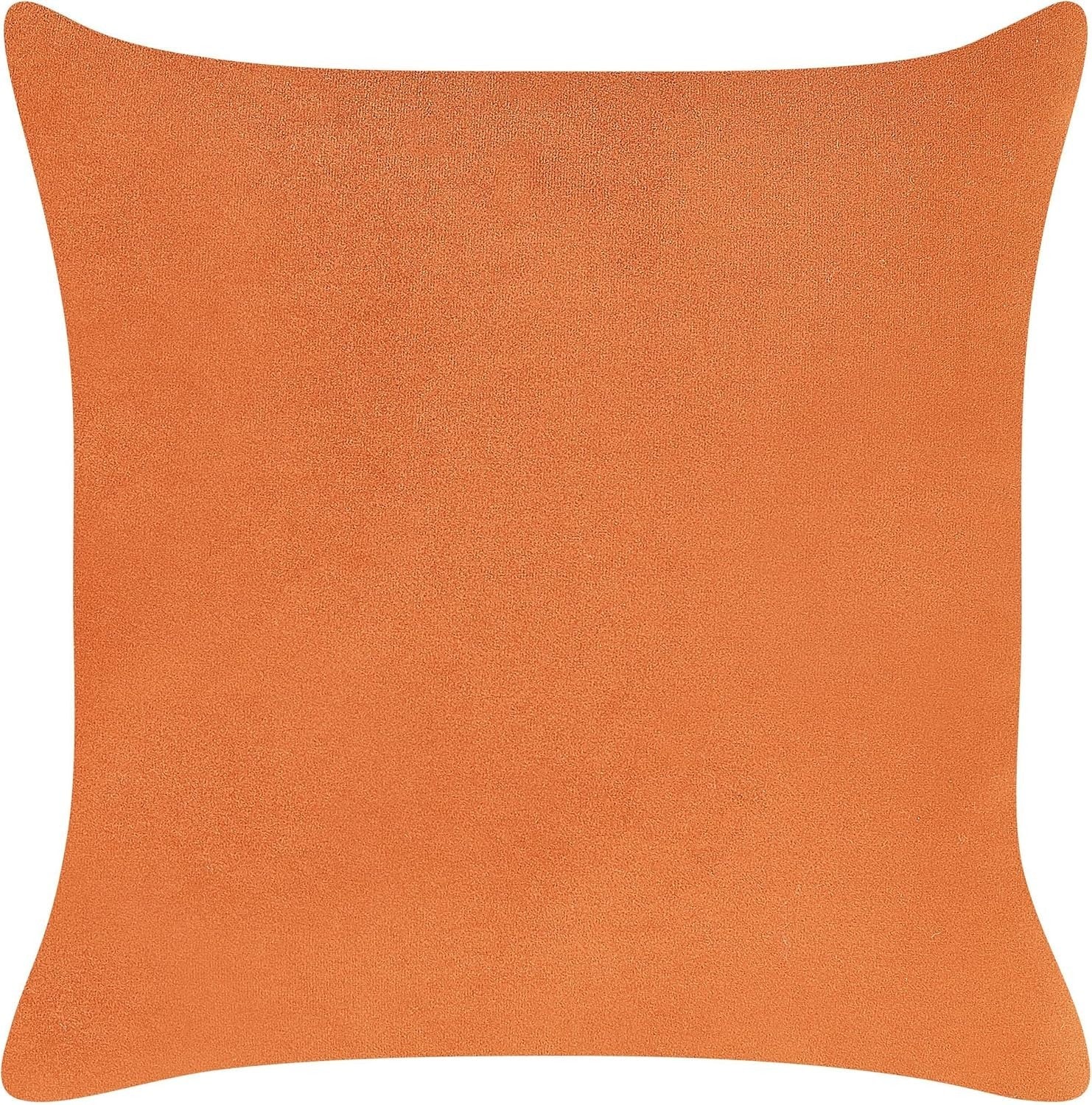 Right Hand Orange Velvet Chaise Lounge Retro Curvy Design with Cushion