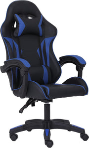 Ergonomic Gaming Chair w/ Lumbar Support Headrest Swivel Blue