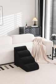 4-Step Dog Stairs Bed Sofa Non-Slip Foam Pet Ladder Black