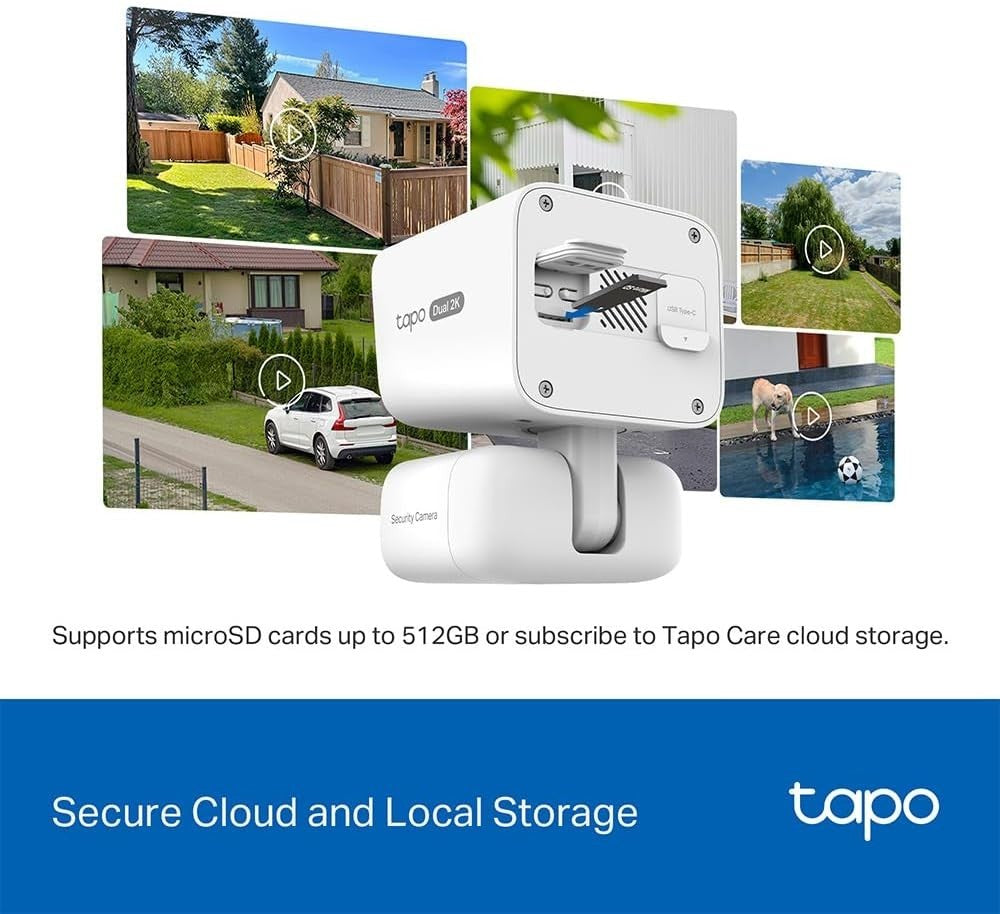 2K Dual Lens Solar Security Camera Outdoor Wireless PTZ AI Detection