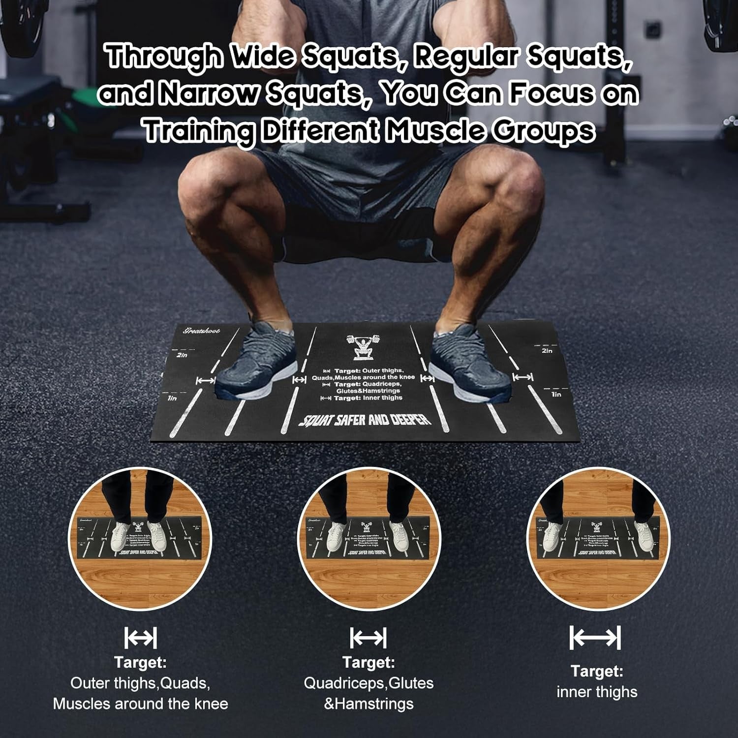 Squat Wedge Block Heel Elevated Slant Board for Squats Calf Stretch