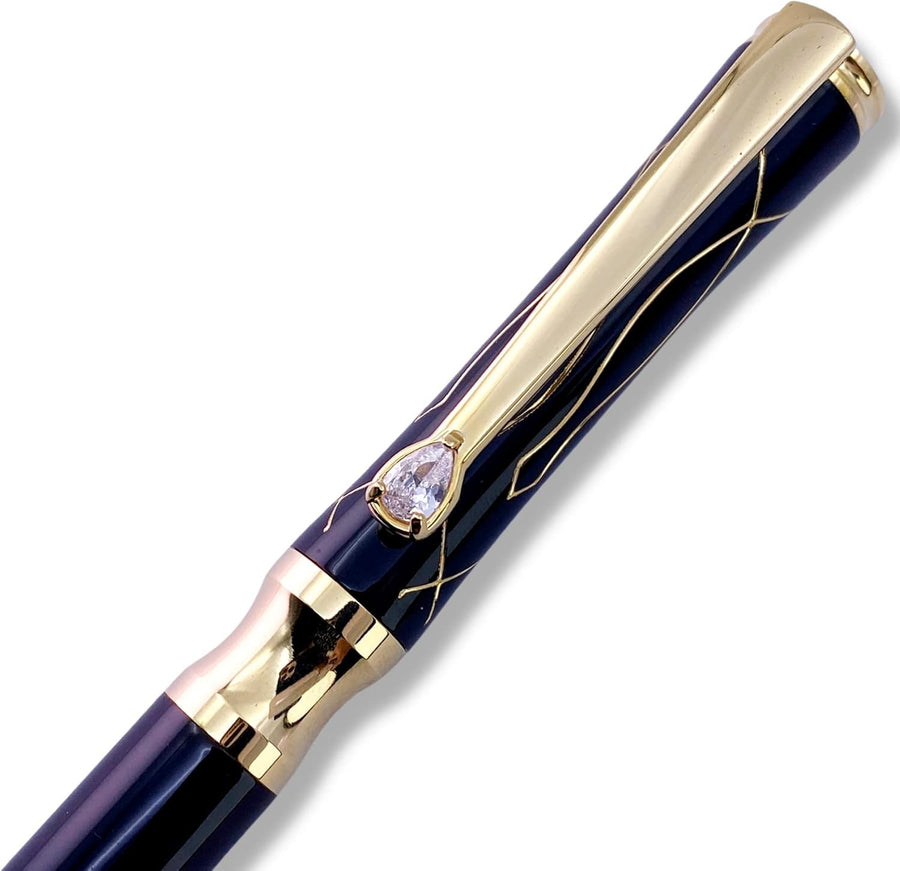 Luxury Black Crystal Ballpoint Pen Metal Executive Gift Set