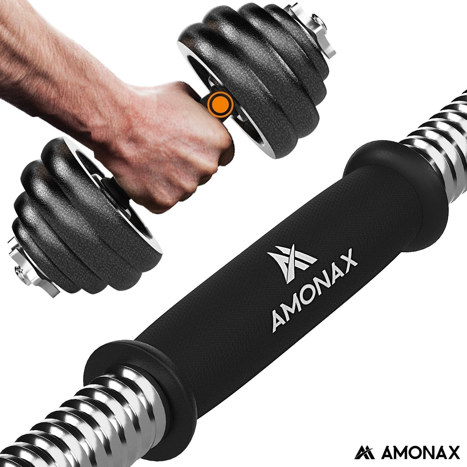 30kg Adjustable Cast Iron Dumbbells Barbell Set Spinlock Home Training