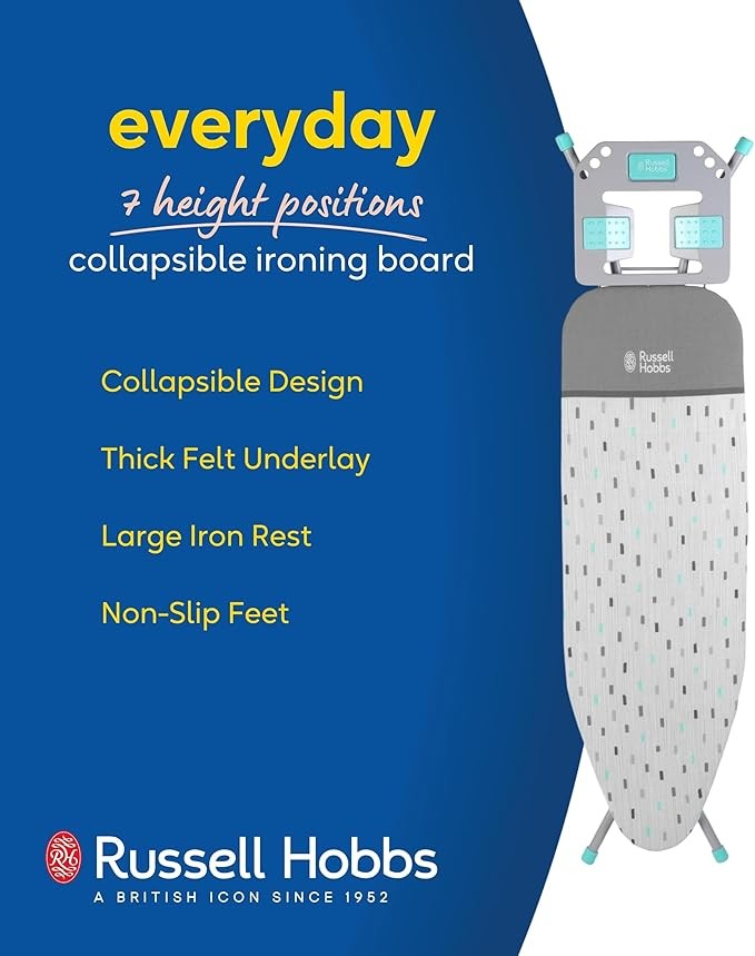 Collapsible Ironing Board Adjustable Height Foldable Non Slip Iron Rest