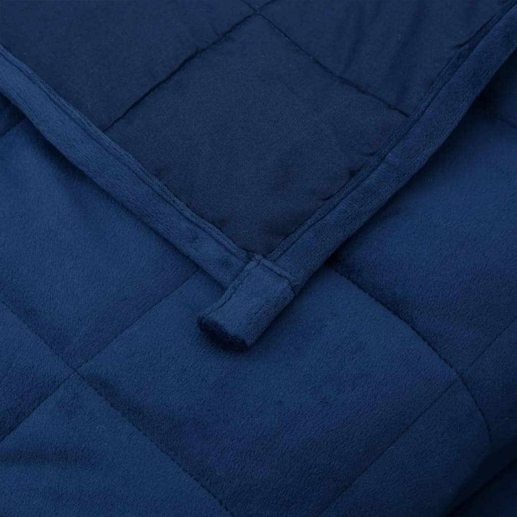 Blue 15kg Weighted Blanket 240x220 cm King Size for Sleep Aid & Comfort