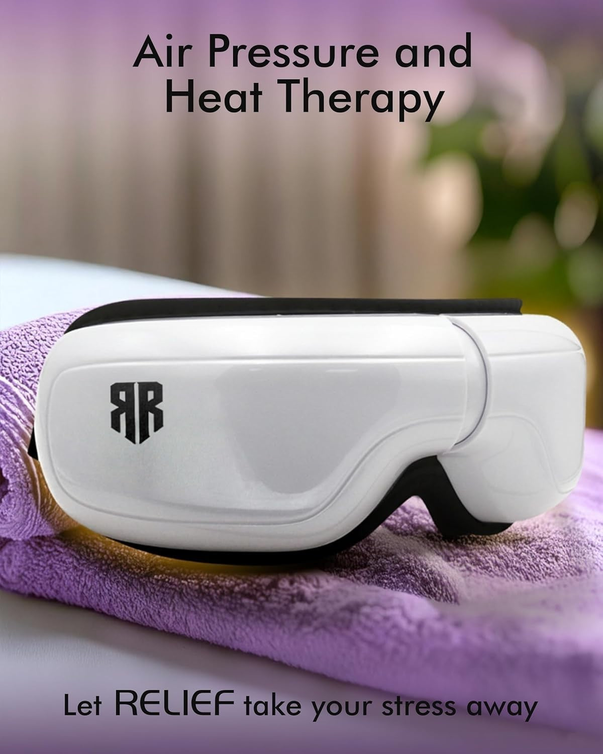 Heated Eye Massager 6 Modes Bluetooth Heat Compress Mask