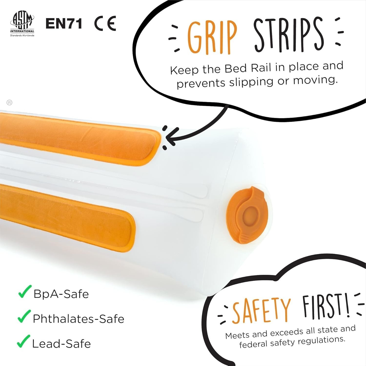 Inflatable Toddler Bed Guard Rail 2 Pack – Safe Non-Slip Sleep Bumper