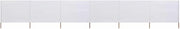 6-Panel White Wind Screen 800x80cm Outdoor Camping Privacy Divider
