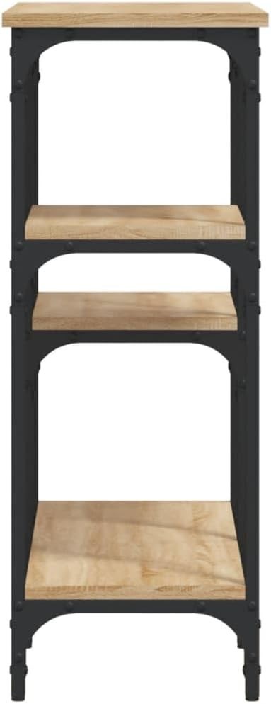 Slim Console Table with Shelves – Narrow Entryway Sofa Table 80x29x75cm