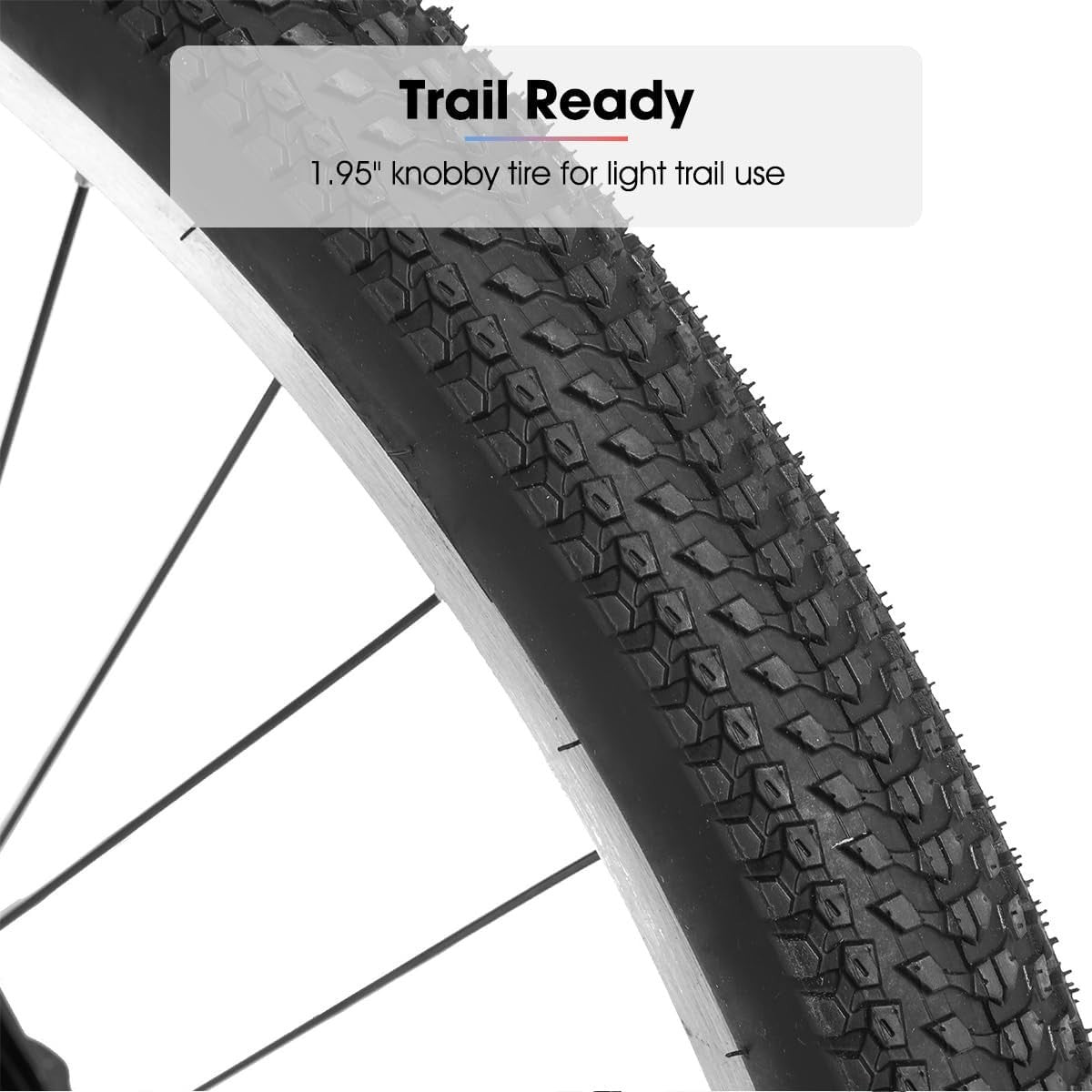 26” Mountain Bike 18 Speed V Brake Steel Frame Mens Womens Trail MTB