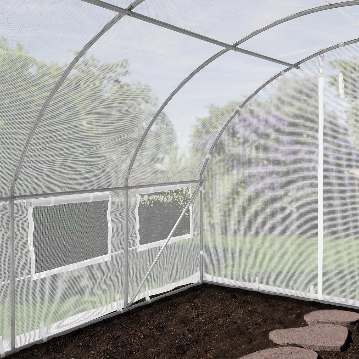 Large 4×6m Polytunnel Greenhouse with Windows | Heavy Duty Galvanised Steel
