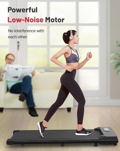 Under Desk Walking Pad Treadmill 2.5HP Quiet Compact LED Remote 145kg Capacity