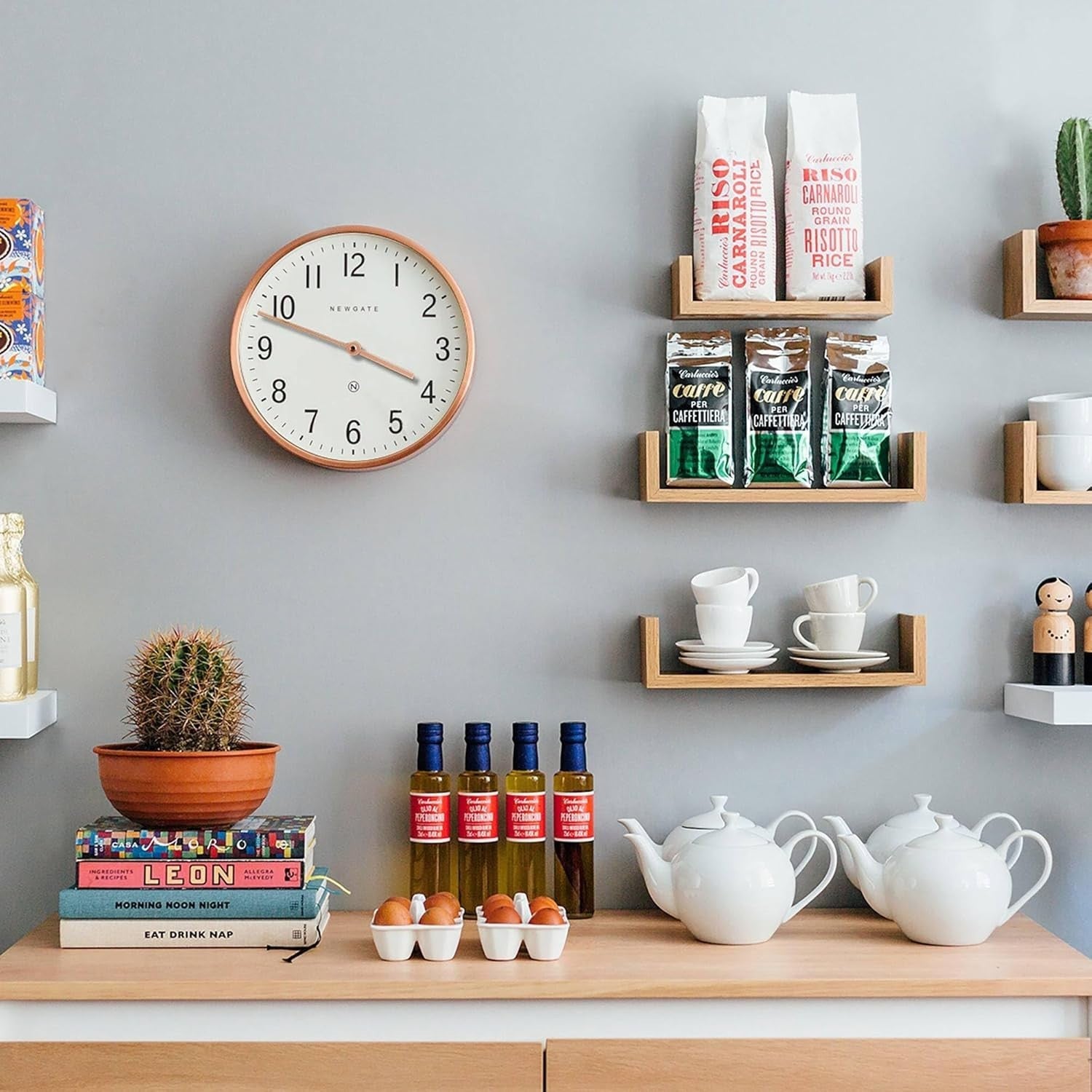 30cm Copper Wall Clock Silent Sweep Retro Modern Office Kitchen Decor