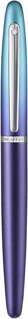 Medium Fountain Pen Blue Purple Pearlised Gradient Chrome Trim