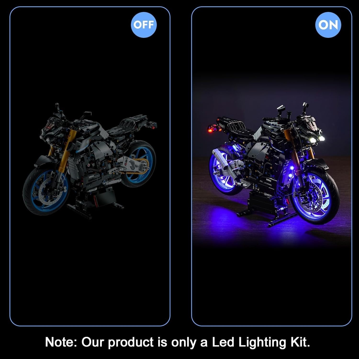 LED Light Kit for Lego Yamaha MT-10 SP Motorbike | Custom Bright Lighting Set