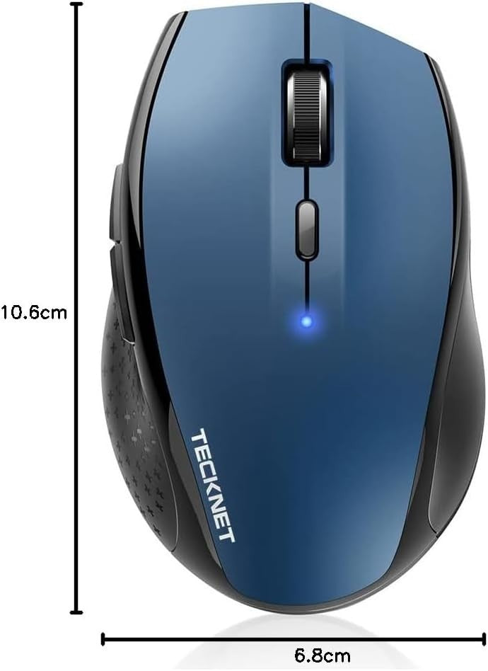 Bluetooth Wireless Mouse 4800 DPI Silent Ergonomic Cordless for Laptop PC
