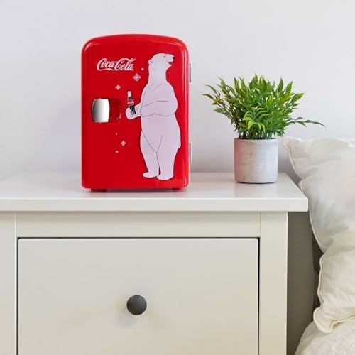 4L Mini Fridge Red Coca-Cola Cooler & Warmer Portable 12V AC/DC