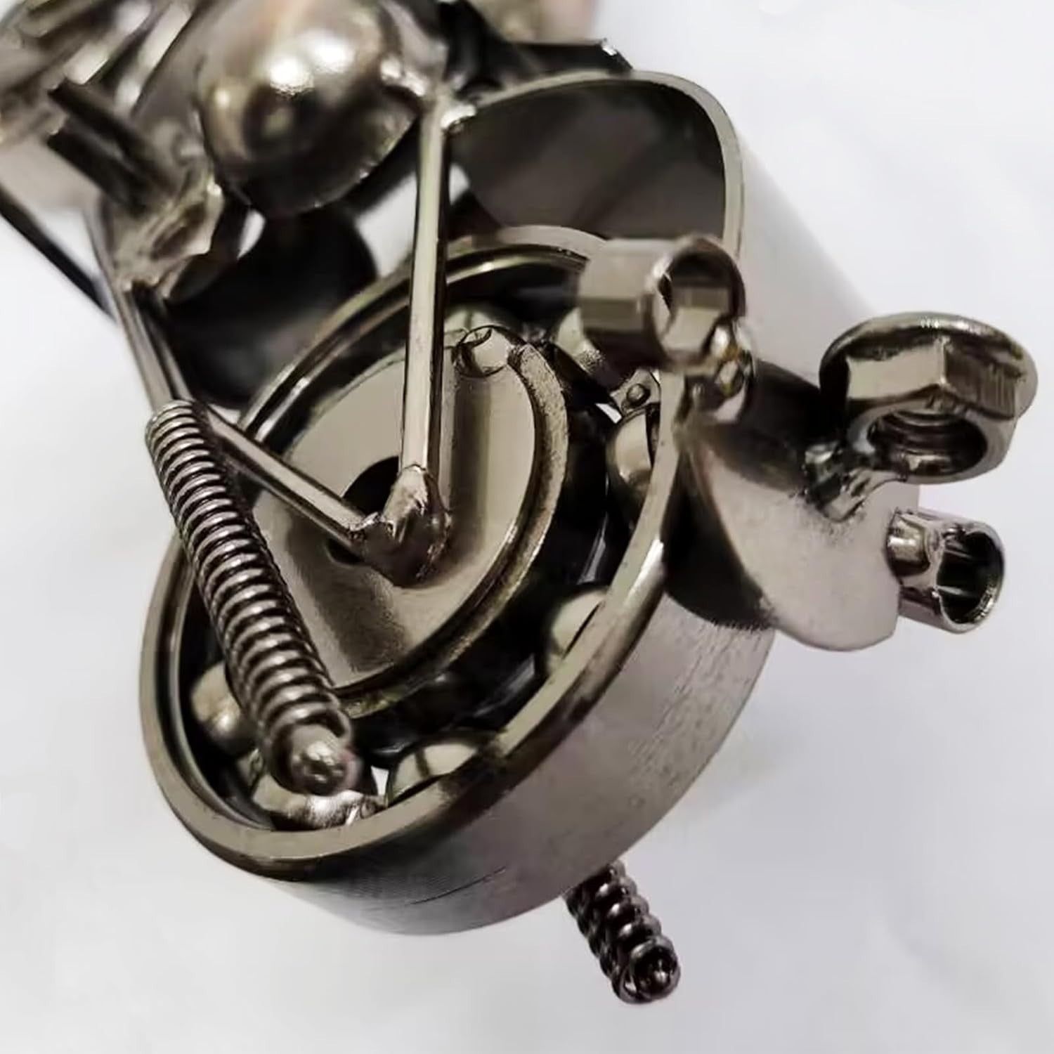 Vintage Metal Motorcycle Model – Handmade Retro Chainwheel Ornament Gift