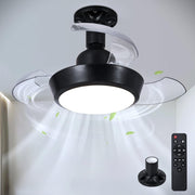 HARPER LIVING 30W Ceiling Fan with Lights, Retractable Blades, Remote