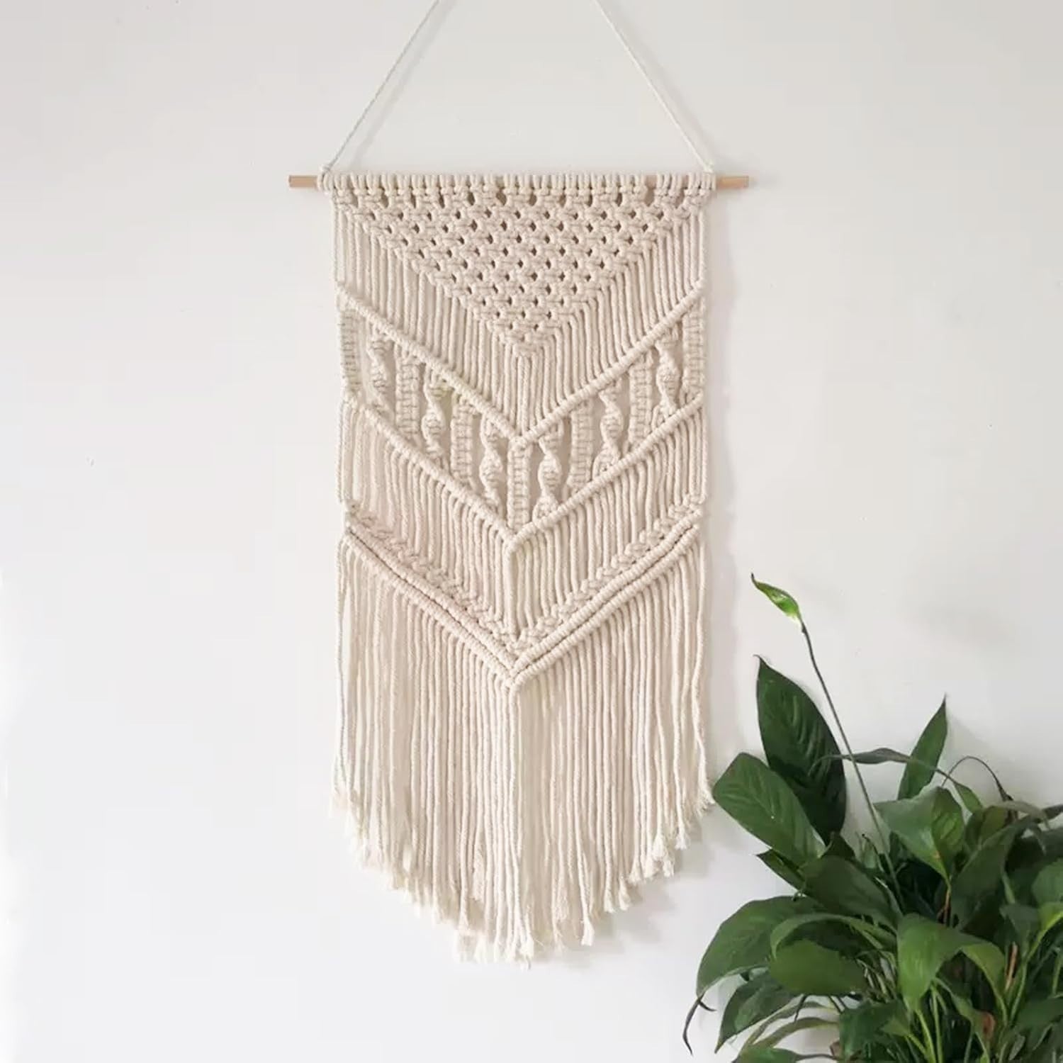 Boho Wall Decoration, Macrame Wall Hanging Tapestry with Tassels
