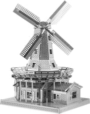 3D Metal Windmill Puzzle Kit | DIY Stainless Steel Model Gift 89pcs