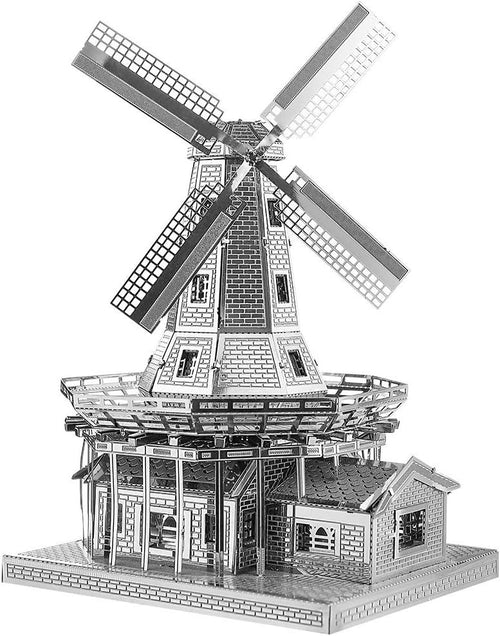 3D Metal Windmill Puzzle Kit | DIY Stainless Steel Model Gift 89pcs