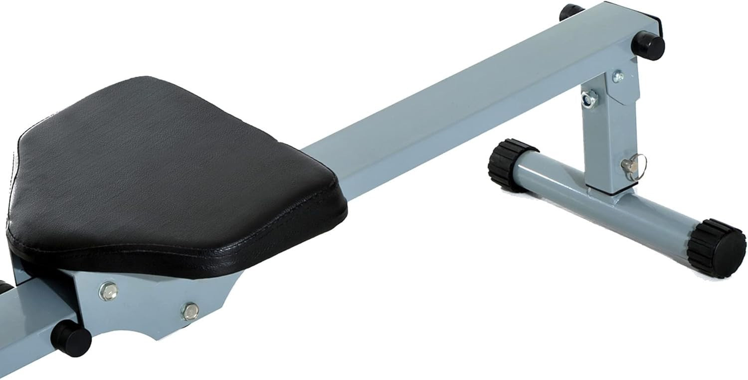 Compact Hydraulic Rowing Machine 12-Level Resistance LCD Home Rower 100KG