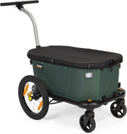 Cargo Bike Trailer Stroller Wagon Foldable Heavy Duty Transport Cart Emerald