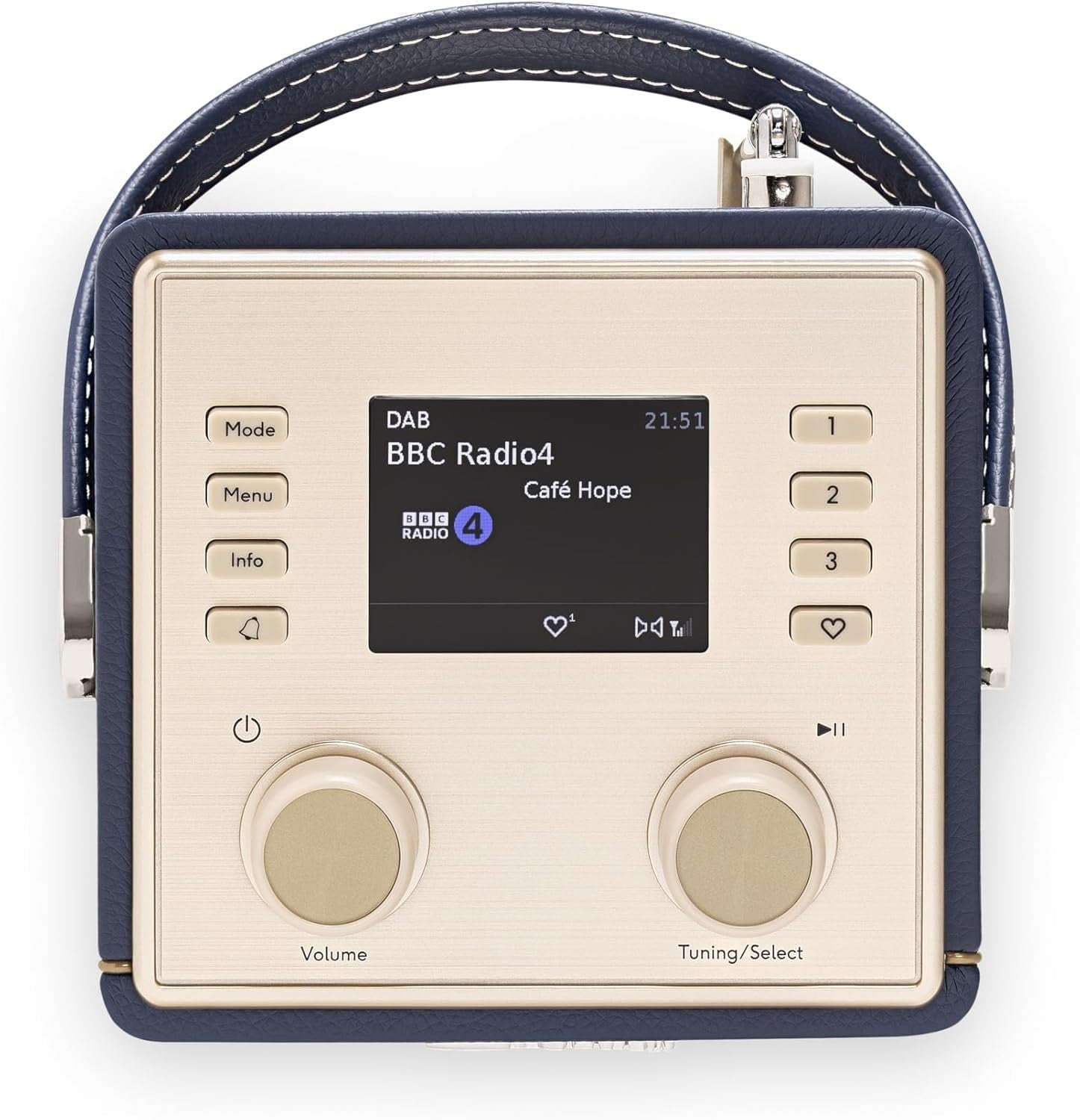 Portable DAB+/FM Radio with Bluetooth, Dual Alarms & Retro Sound
