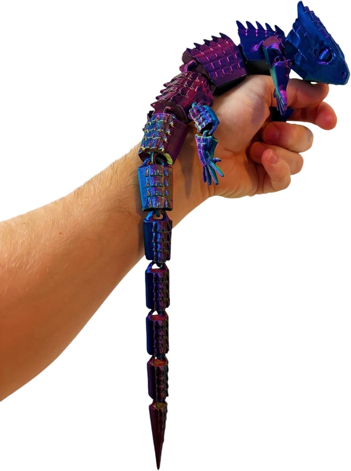 Giant 19in Lizard Fidget Colour Changing Articulated Sensory Toy