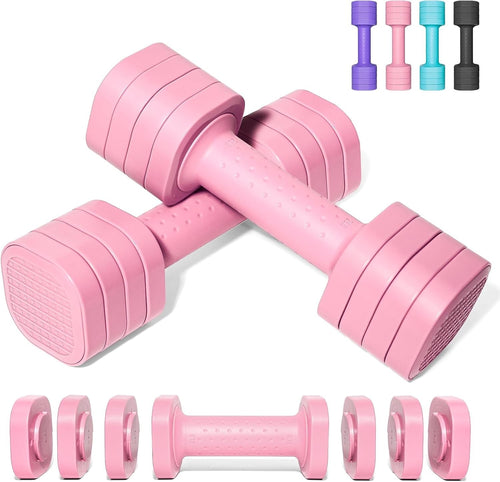 4-in-1 Adjustable Hand Weights Set Non Roll Dumbbells Home Workout
