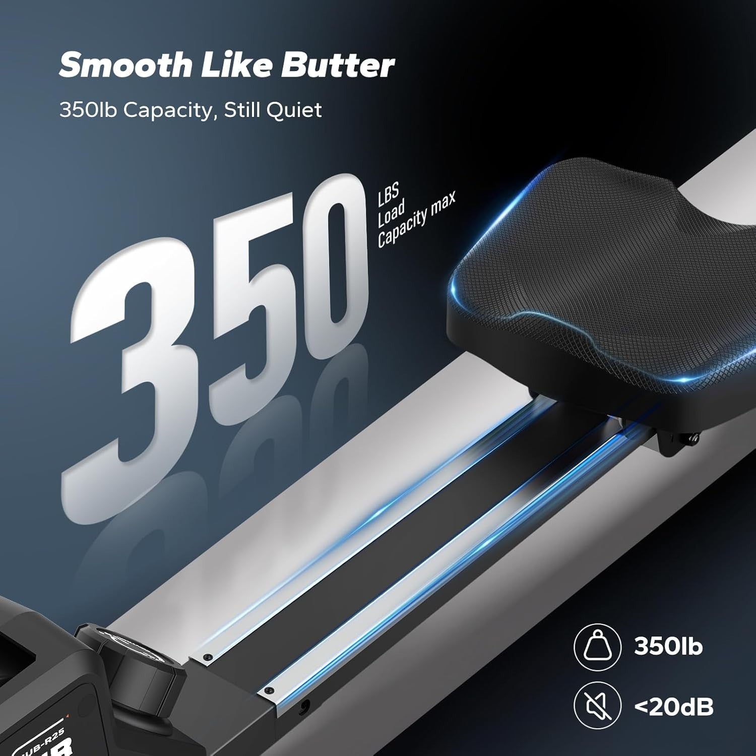 Foldable Magnetic Rowing Machine 16-Level Compact Quiet App Smart Home Rower