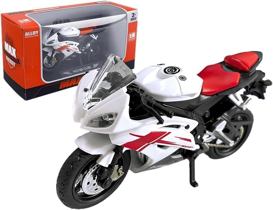 1:18 Scale Realistic Alloy Motorcycle Toy Pull-Back Kids Gift Collectible