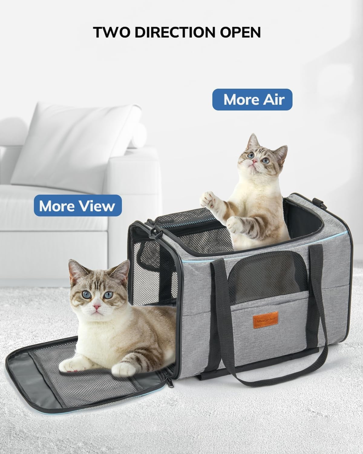 Pet Carrier with Wheels Airline Approved Rolling Travel Bag for Cats Dogs