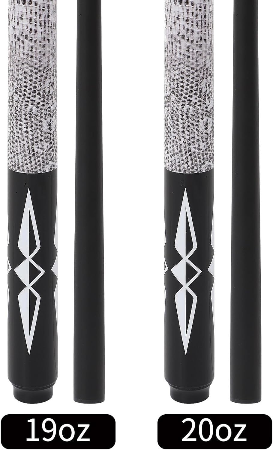 58in Pool Cue Fiberglass Graphite 19–20oz 13mm Tip 2pc Pro Stick
