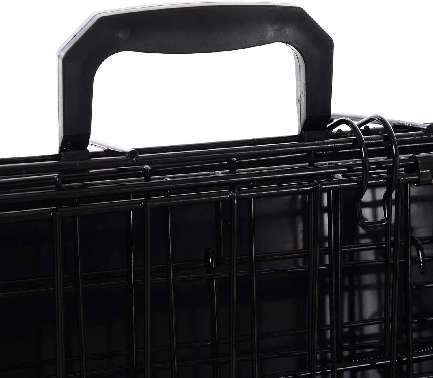 Folding Metal Dog Crate with Tray & Handle – Portable Car Travel Cage
