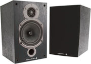 Bookshelf Speakers HiFi Stereo Compact Powerful Audio Pair Black Finish