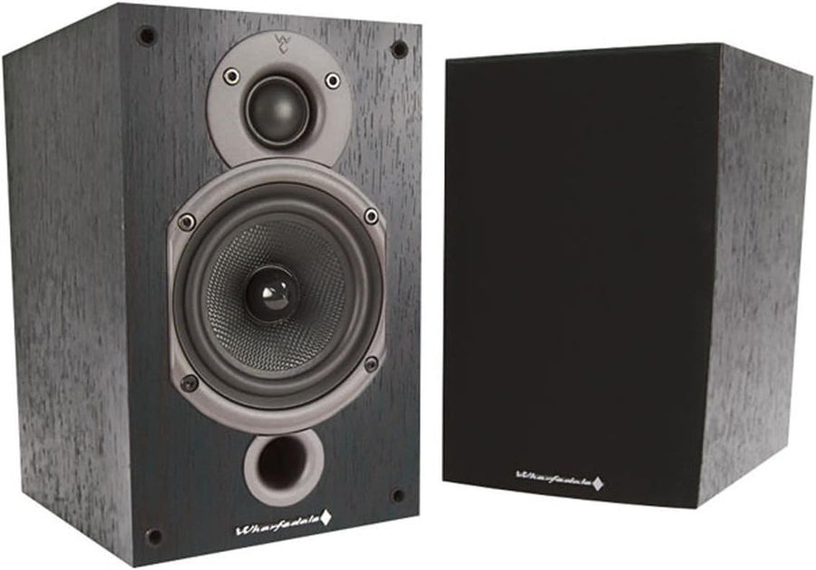 Bookshelf Speakers HiFi Stereo Compact Powerful Audio Pair Black Finish