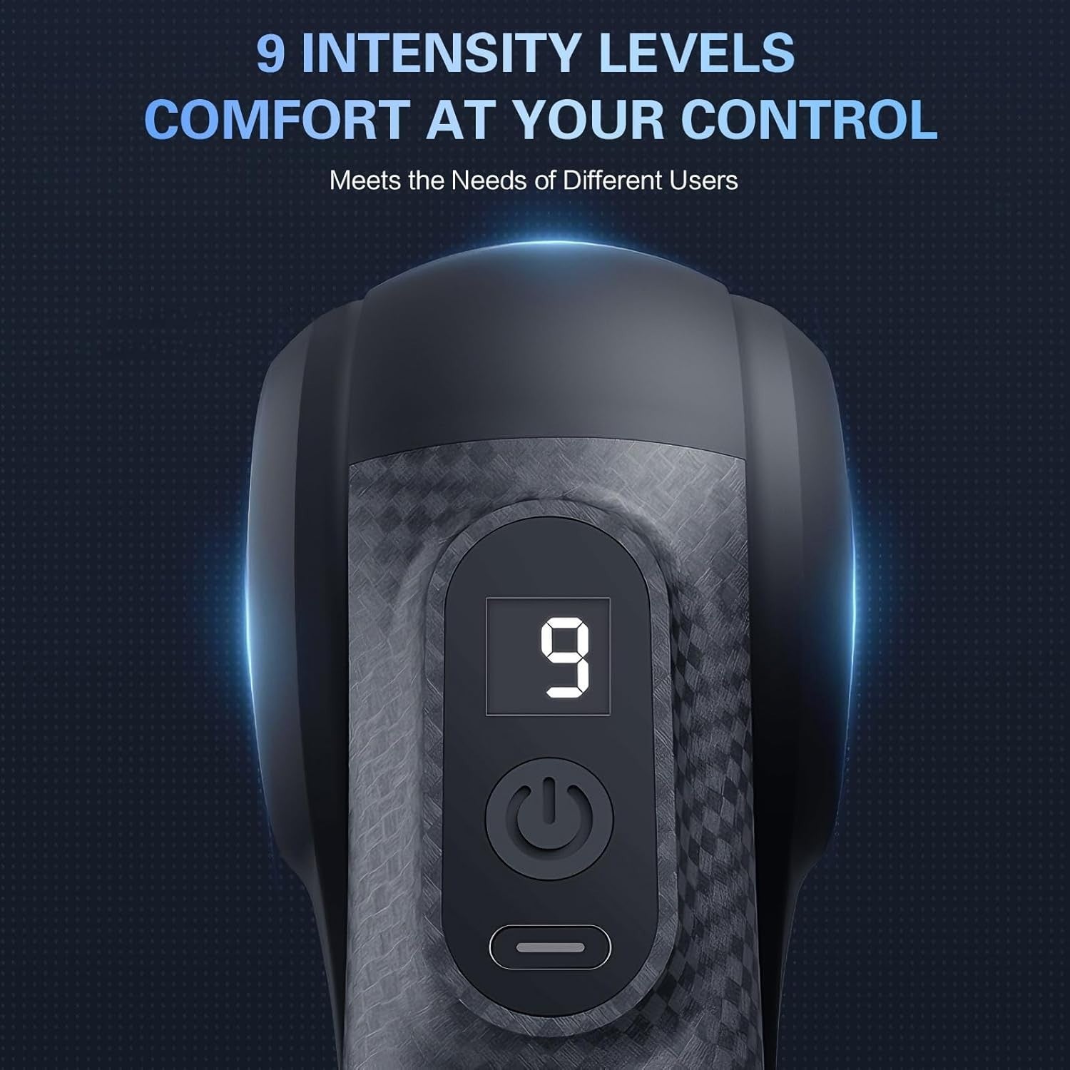 Deep Tissue Massage Gun 9 Speed Levels Ergonomic Handle Wireless Muscle Relief