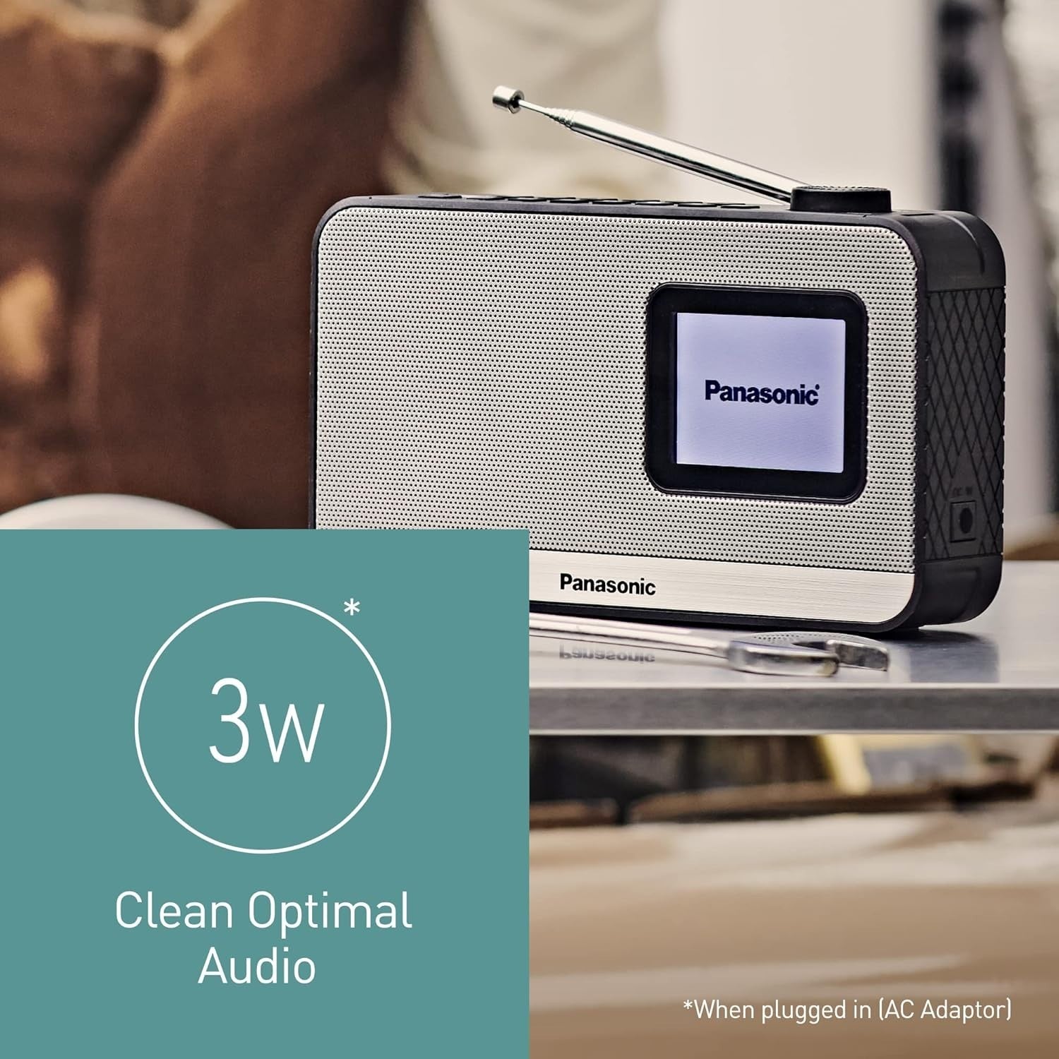 Portable DAB+/FM Radio with Bluetooth, Alarm, Clock & Travel Ready