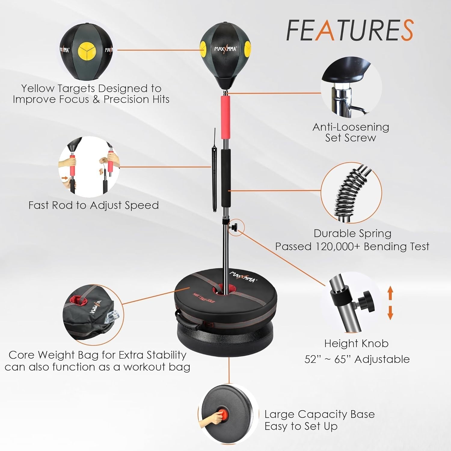 Advanced Cobra Reflex Bag Boxing Trainer Adjustable Speed Home Gym