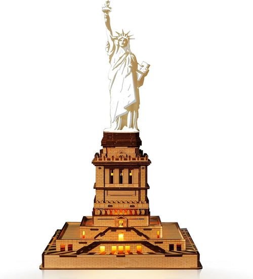3D Wooden Statue of Liberty Puzzle Model Kit, DIY Craft, Home Decor